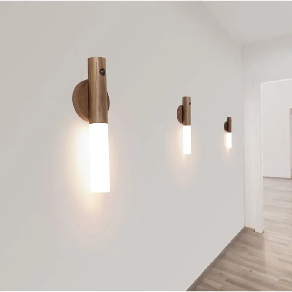 Wooden Magnetic Sensing Lamp