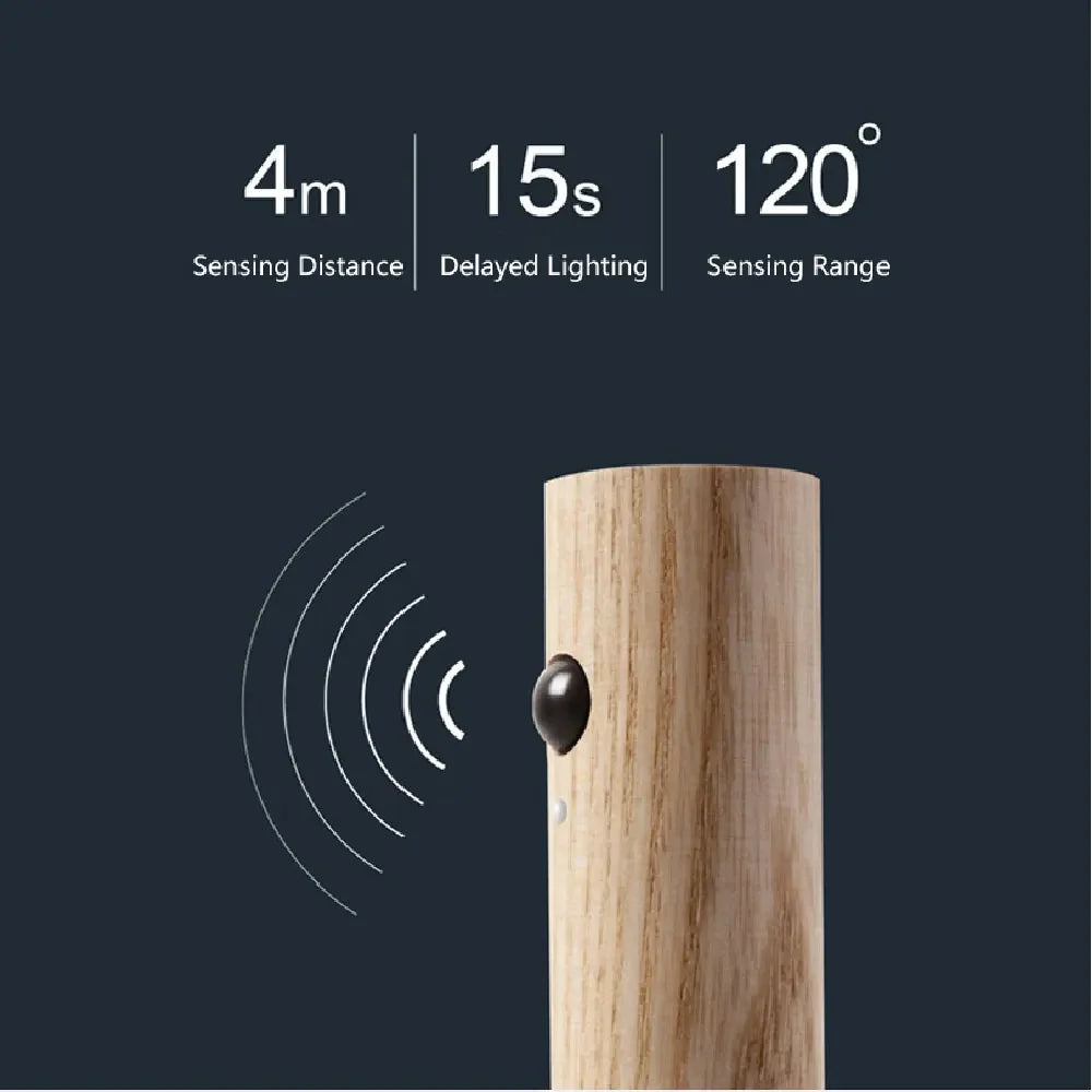 Wooden Magnetic Sensing Lamp