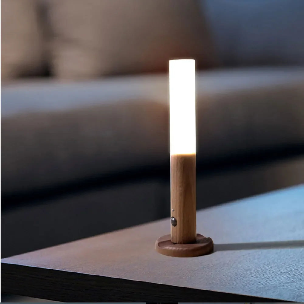 Wooden Magnetic Sensing Lamp