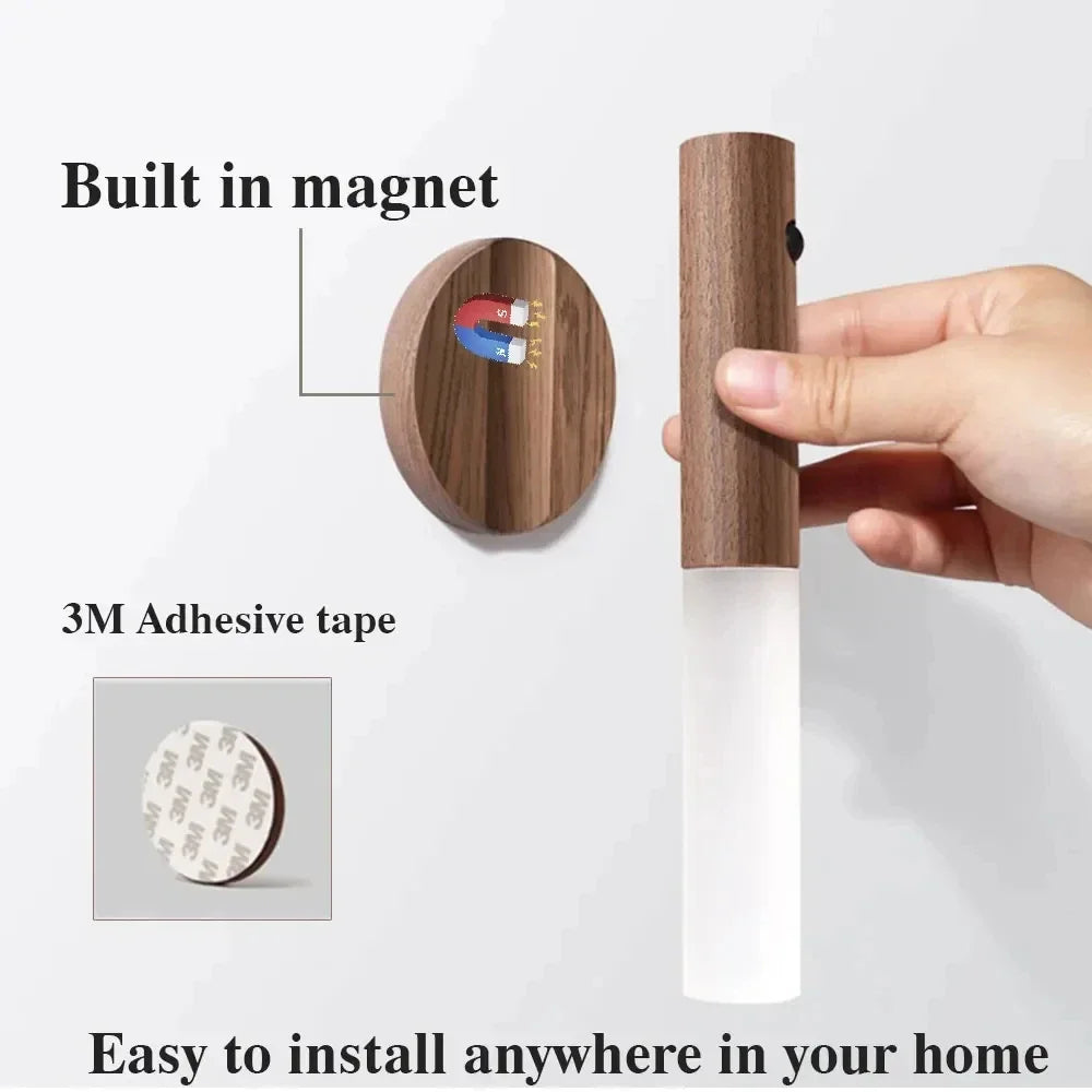 Wooden Magnetic Sensing Lamp