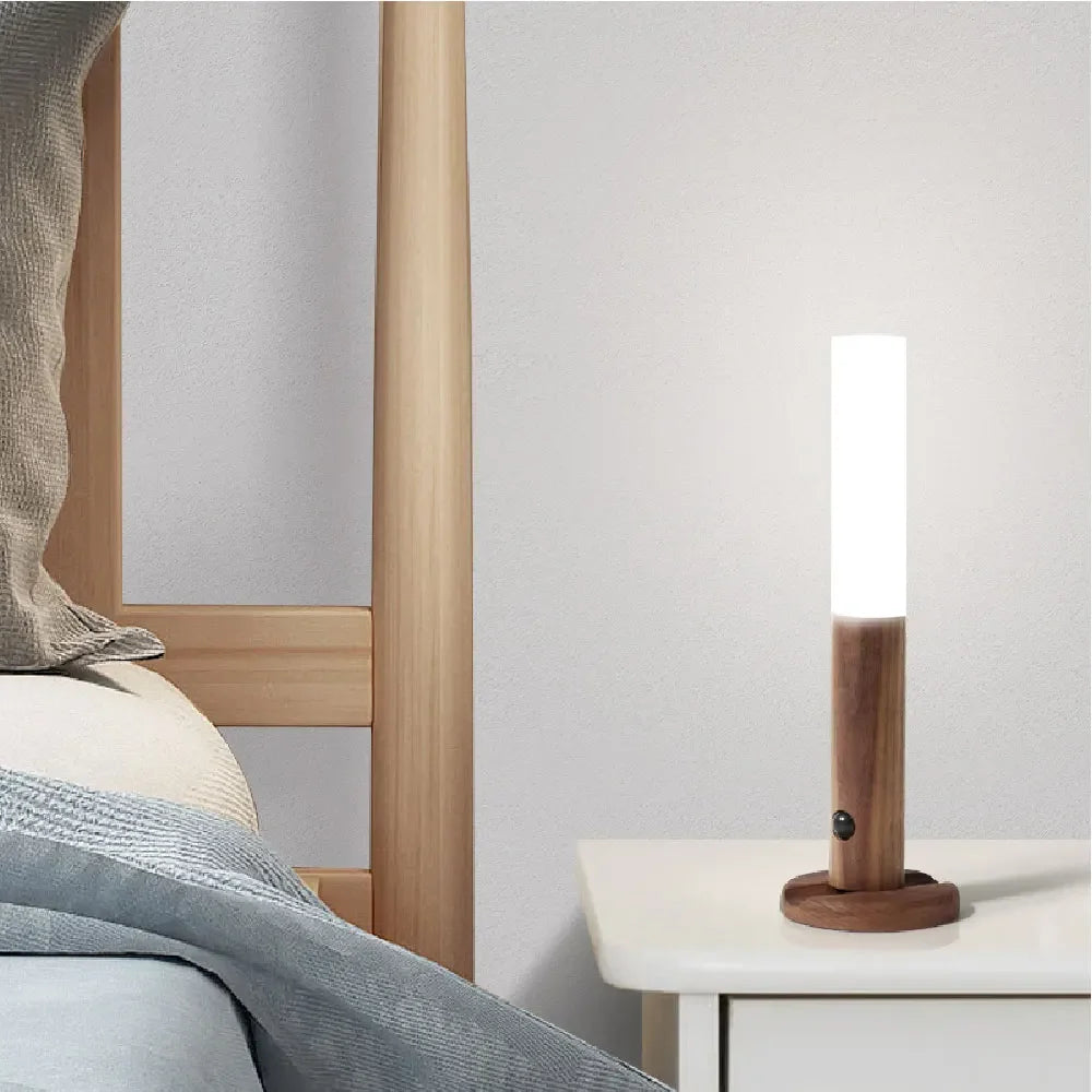 Wooden Magnetic Sensing Lamp